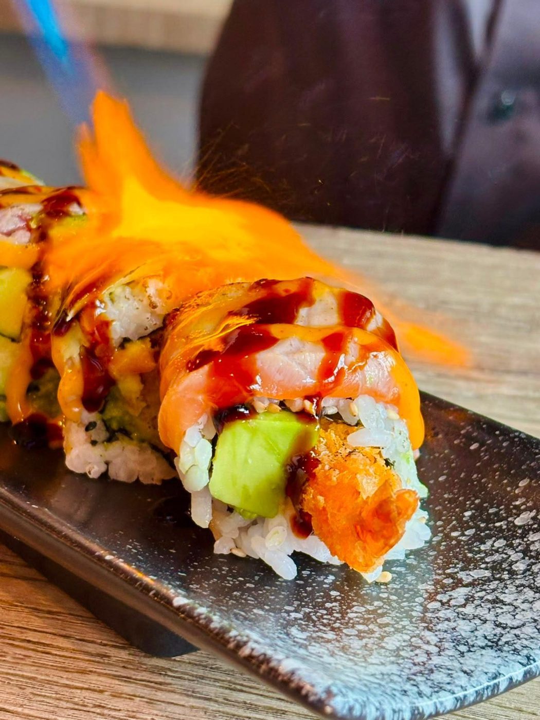Roll braisé à la flamme