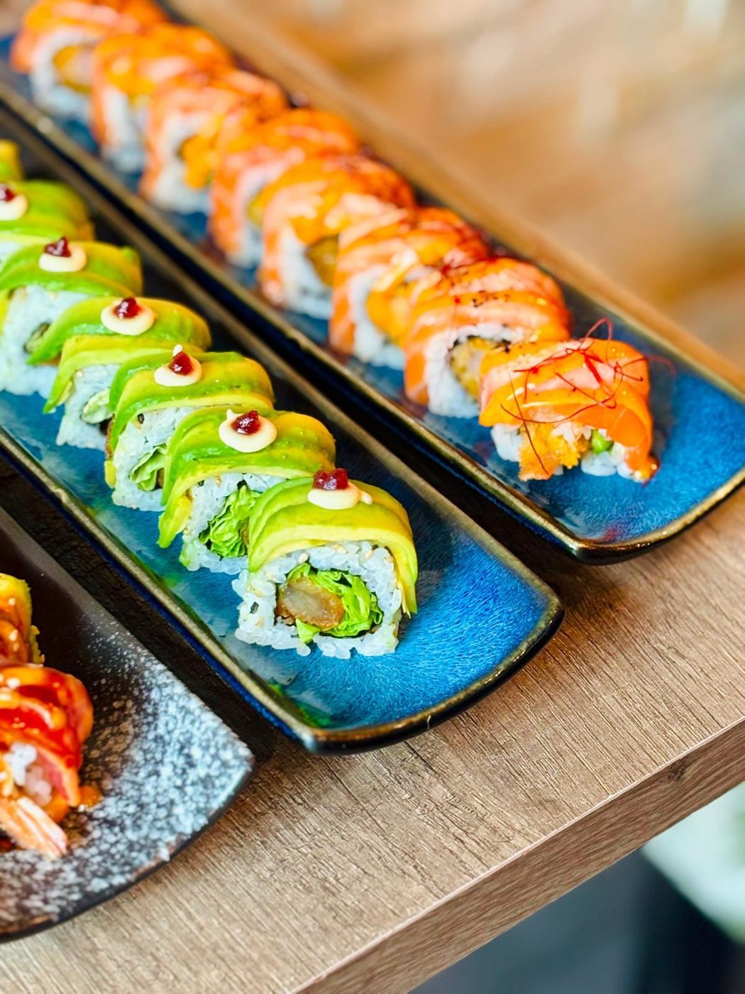 Assortiment de rolls sur ardoise